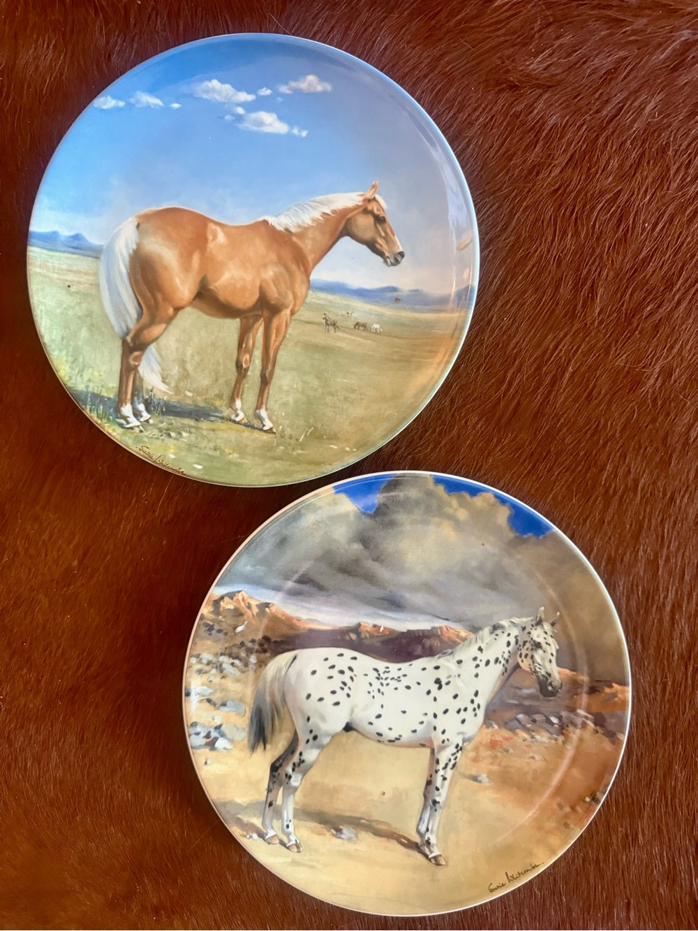 Spode’s Noble Horse Collection by Susie Whitcombe, Two Decorative Plates